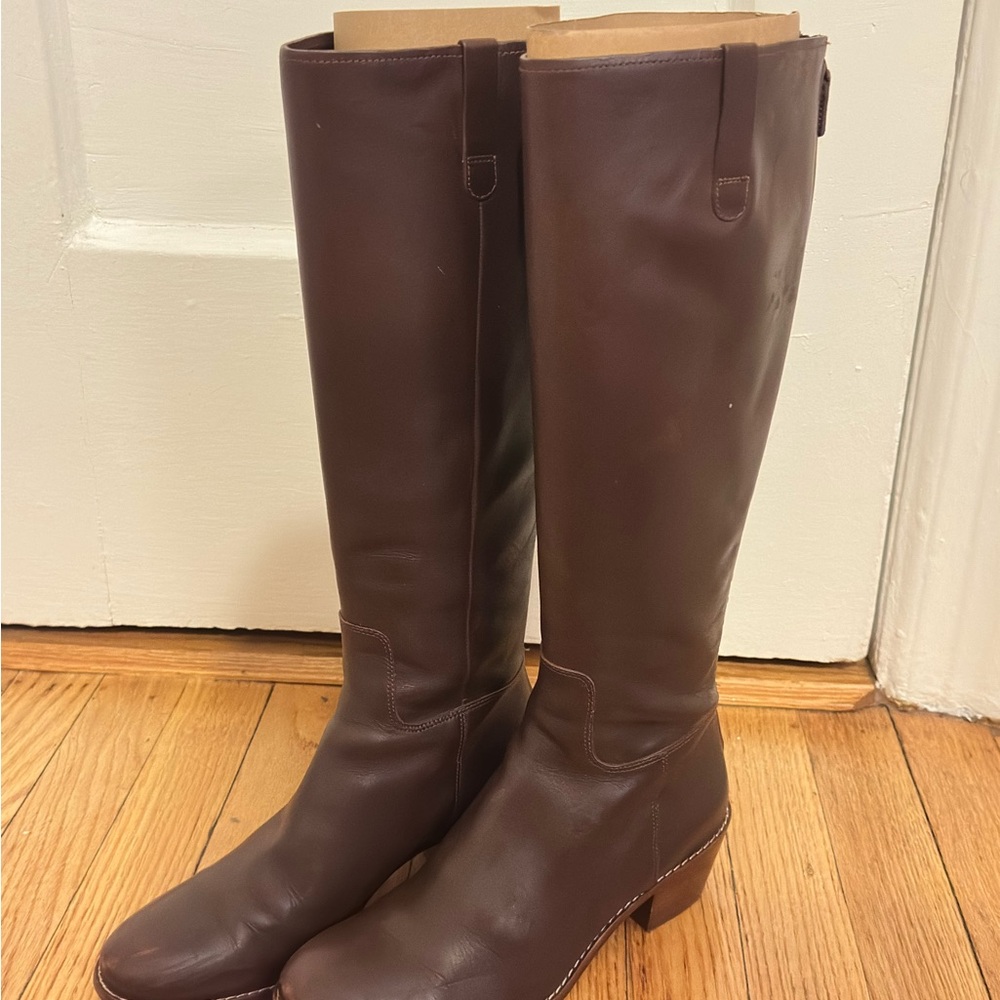 Cole Haan Brown Leather Knee-High Boots – Size 7